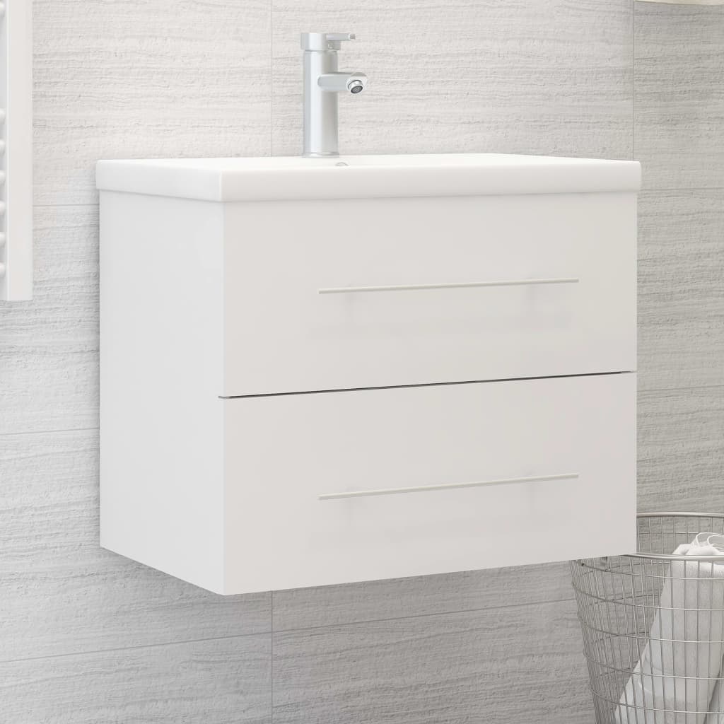 Mueble con lavabo madera de ingeniería blanco es7425