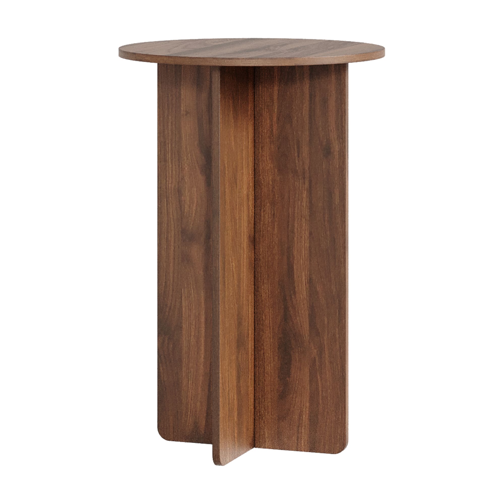 Mesa auxiliar vappevn 60x40 cm - efecto nogal [en.casa]