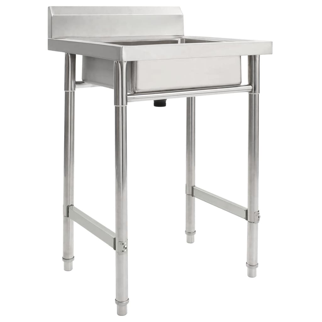 Fregadero de cocina con un seno acero inoxidable