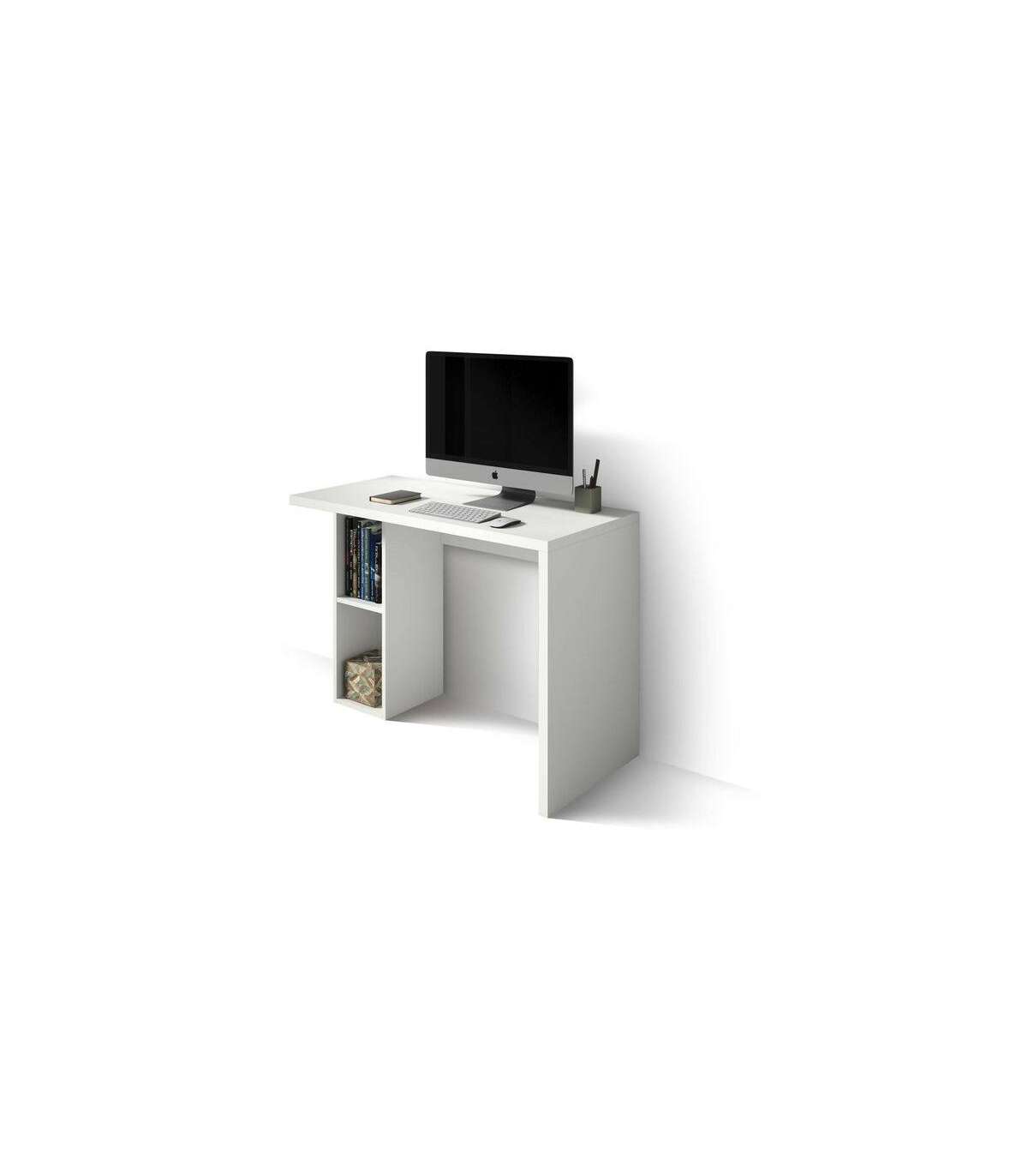 Mesa de estudio con estantería funcional y diseño moderno