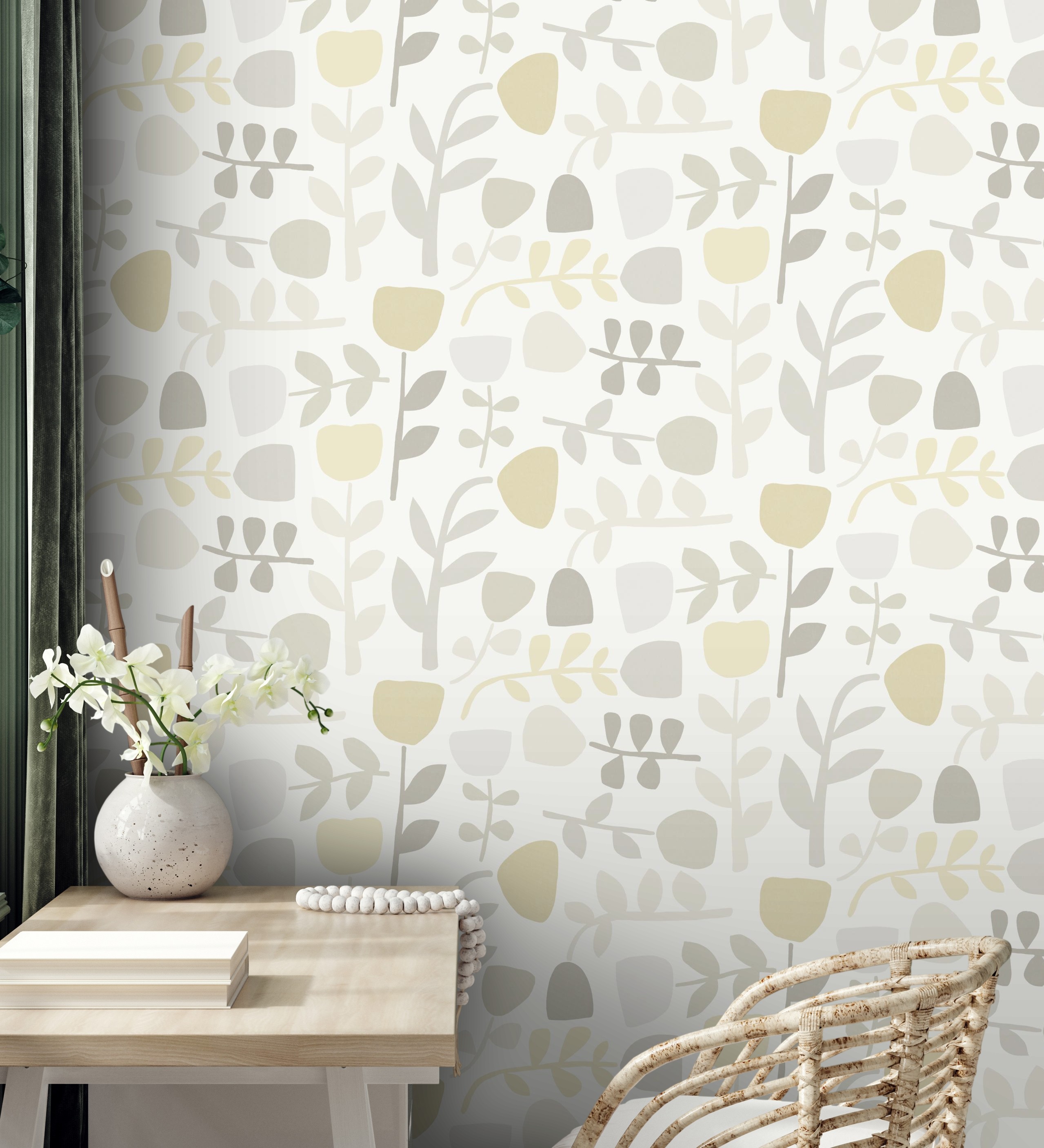 Papel pintado gaulan flores diseño 5.23m²
