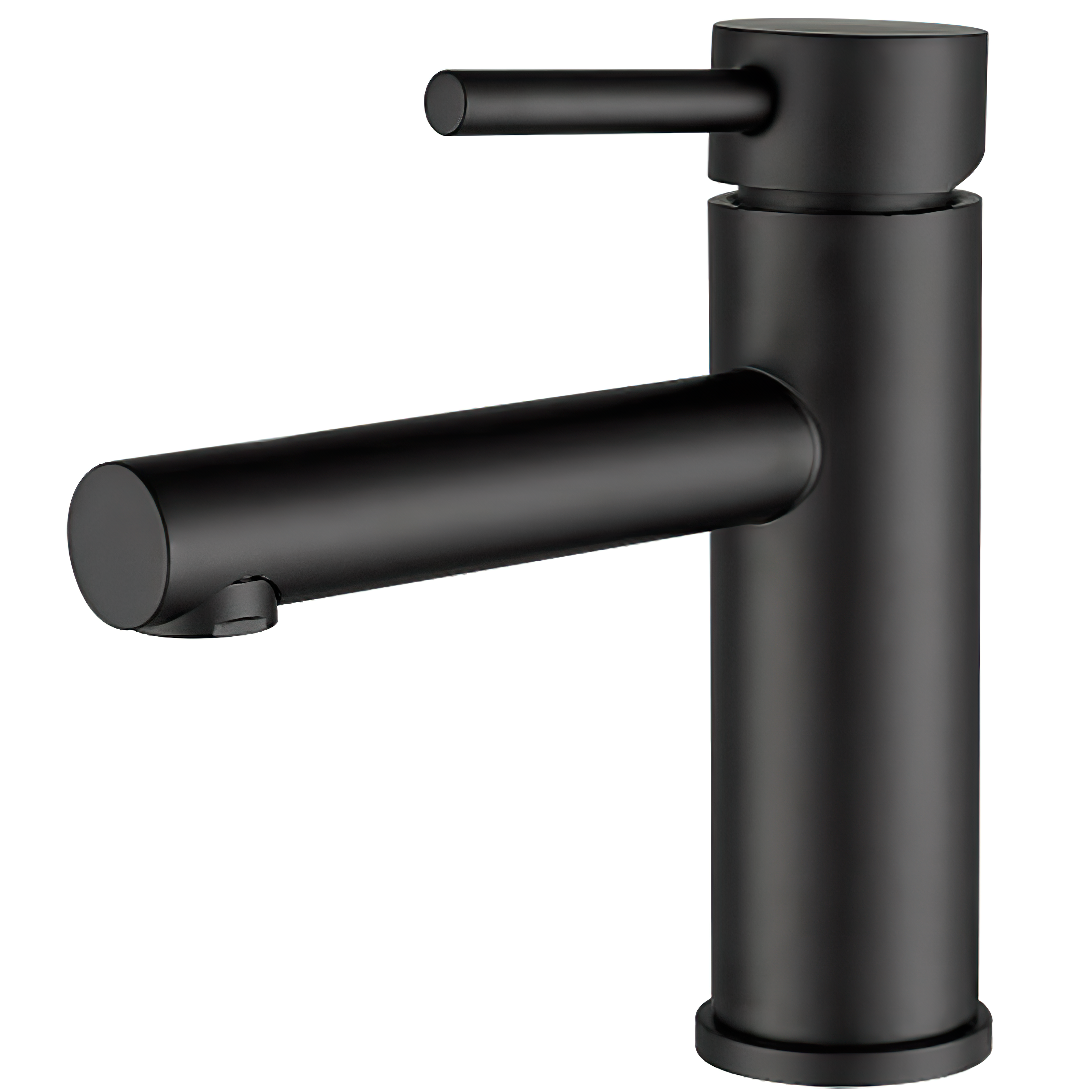Valaz grifo de lavabo monomando redondo caño recto negro mate