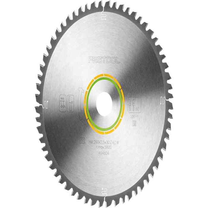 Hojas de sierra circular wood universal hw 260x30x2,5mm - 60 dientes - fest