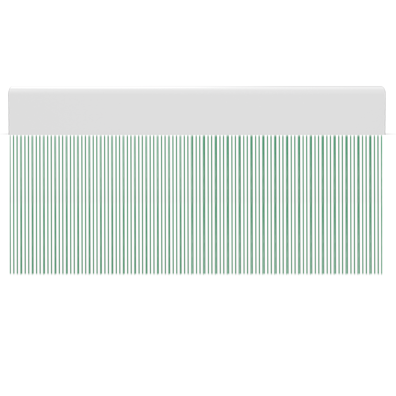 Cortina para puertas de PVC stripe blanco con verde / 90 x 210