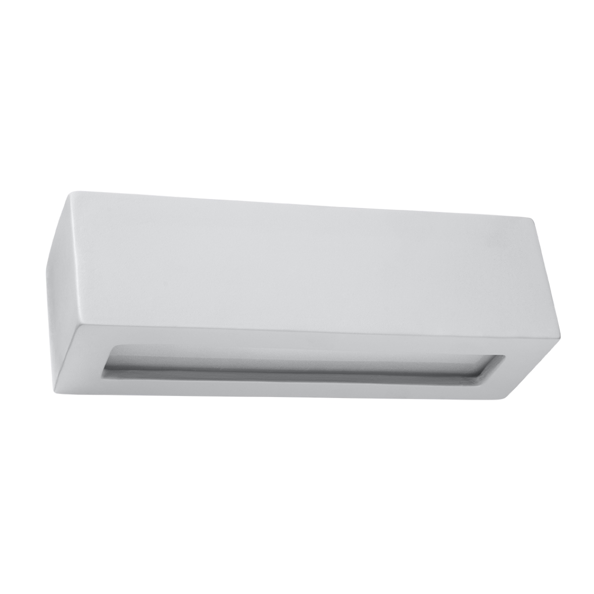 Lámpara de pared vega 1 gris cerámica/vidrio 32.5x9.5x9.5cm