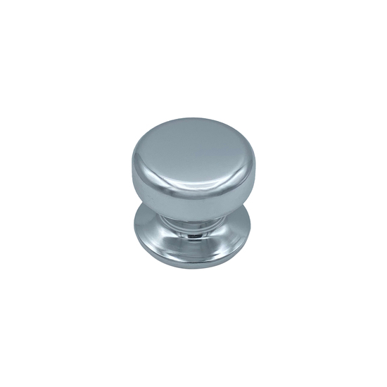 Pomo fijo para puerta, d: 70 mm, en aluminio, plata brillo