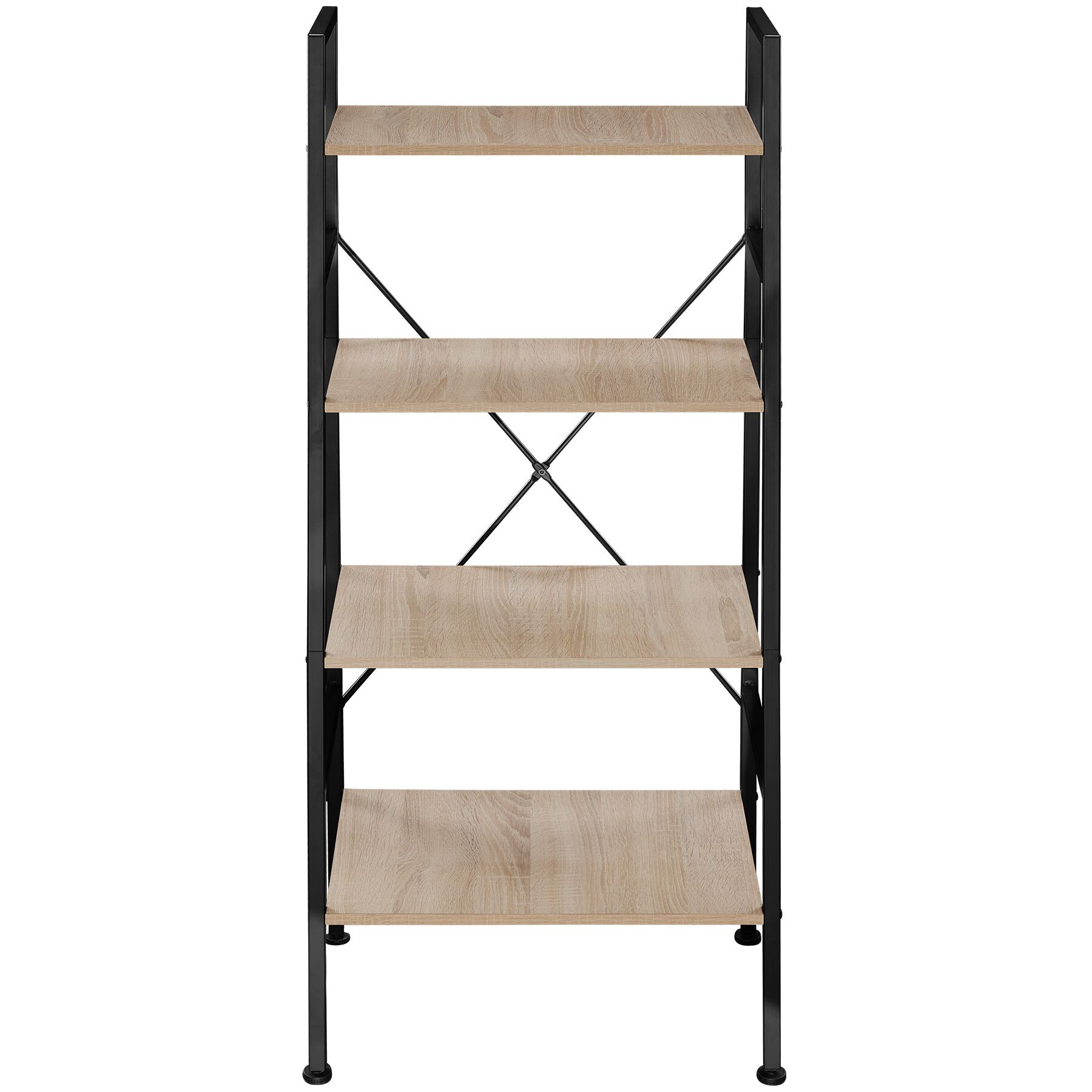 Estantería de escalera industrial 57.5 x 35.5 x 139 cm madera clara
