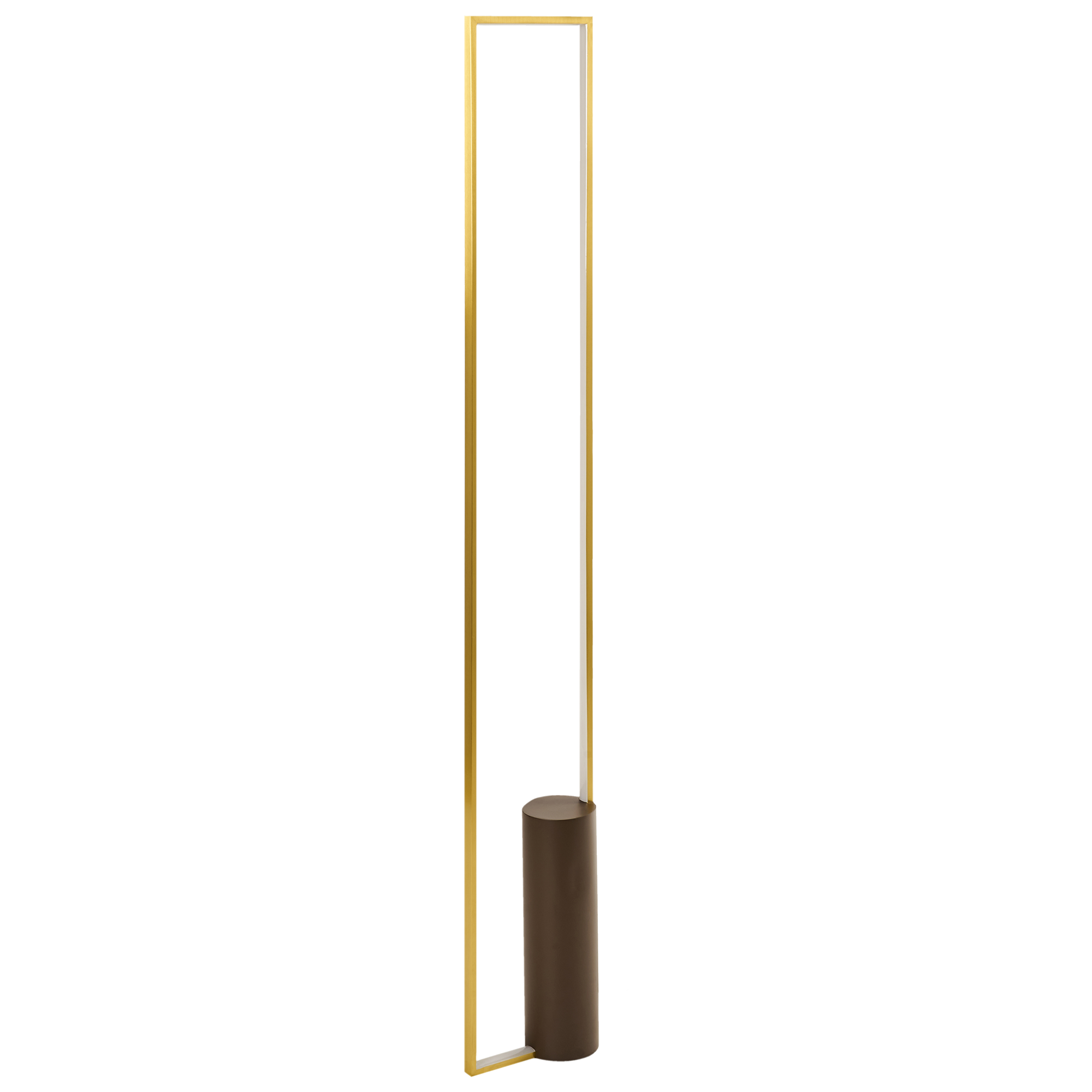 Lámpara LED de pie patricio metal dorado