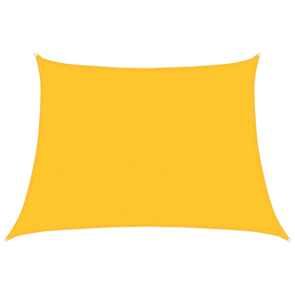 Toldo de vela trapecio hdpe amarillo 160 g/m² 4/5x3 m
