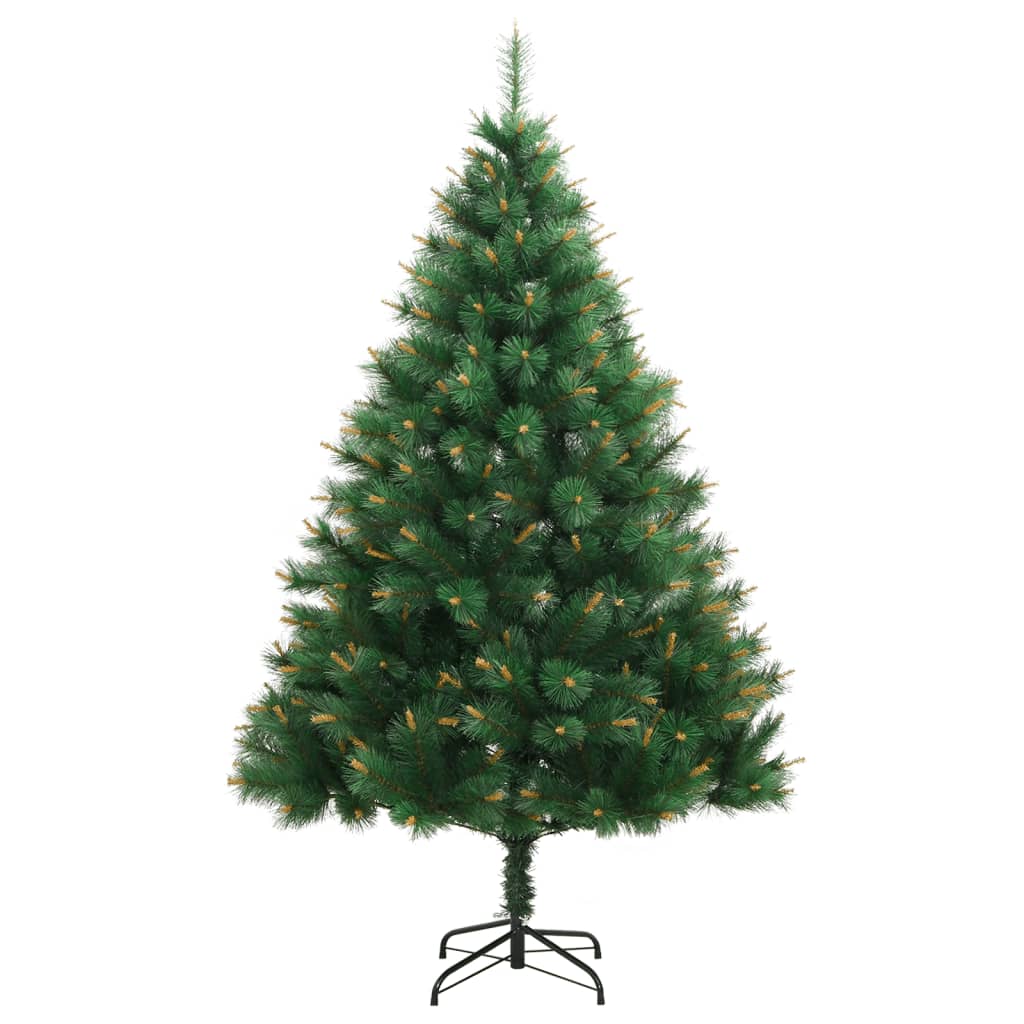 Árbol de navidad artificial con bisagras y soporte 150 cm es7623