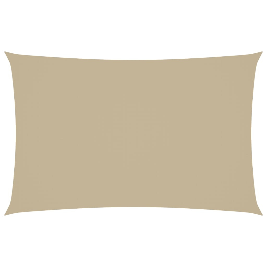 vidaXL toldo de vela rectangular tela oxford beige 2x5 m