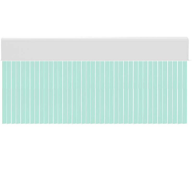 Cortina para puertas de PVC wave verde translucido / 90 x 210