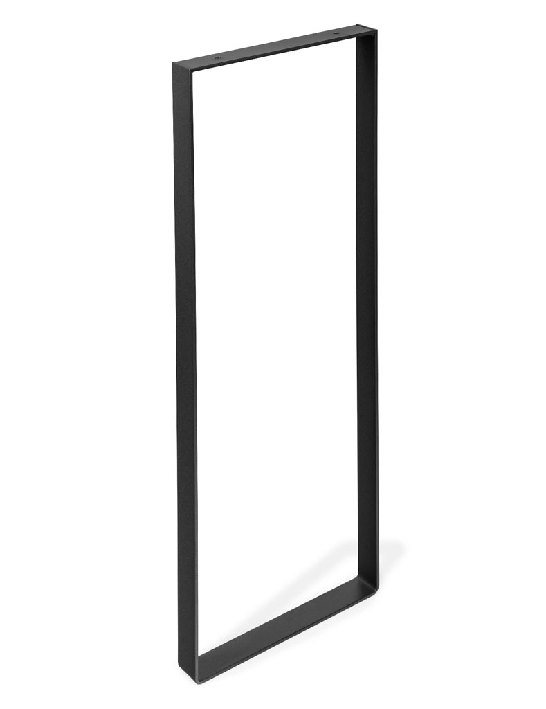 Pata atornillable rectangular para mesa consola rei en acero negro mate