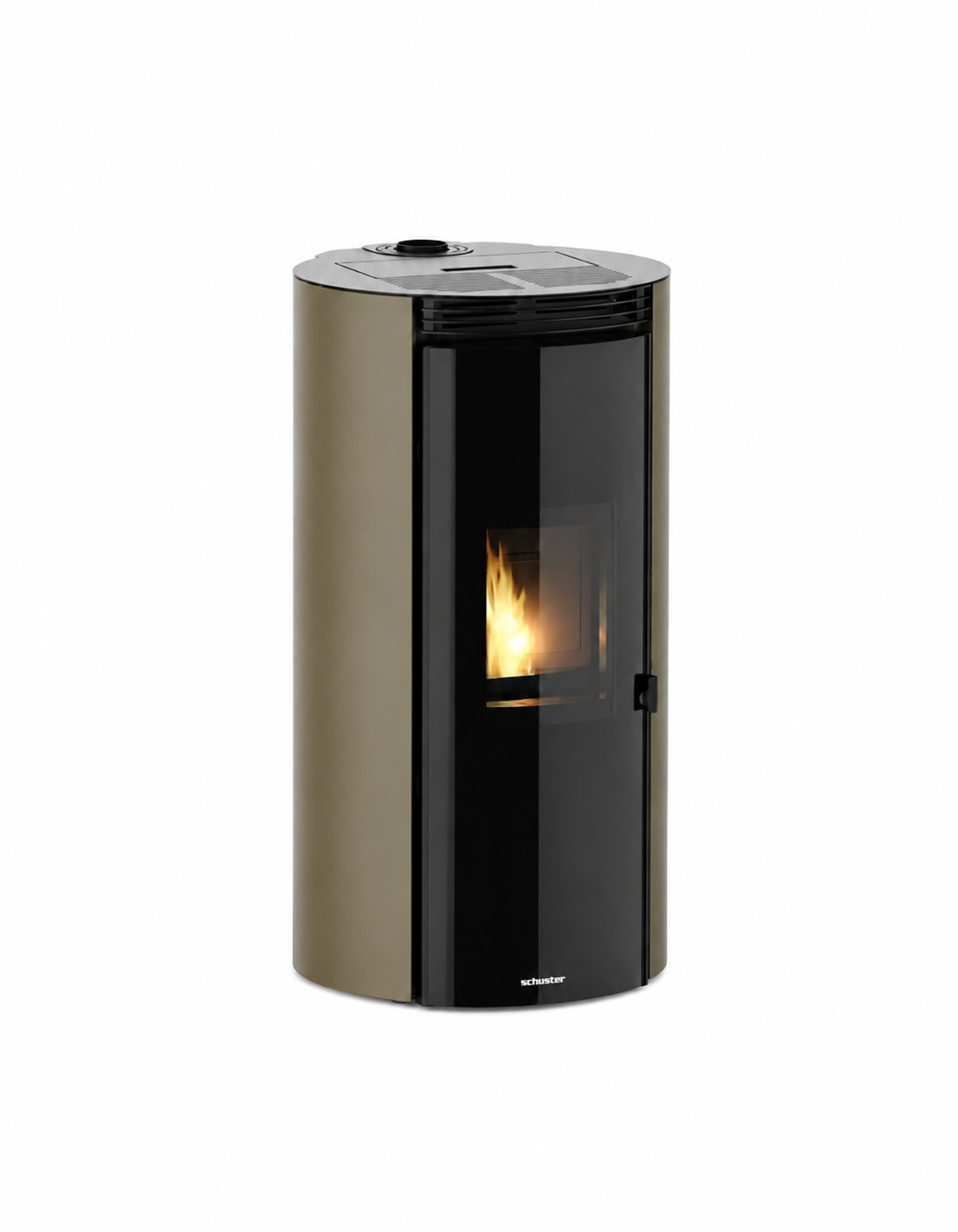 Estufa de pellets canalizable kea au de 11 kw bronce metalizado