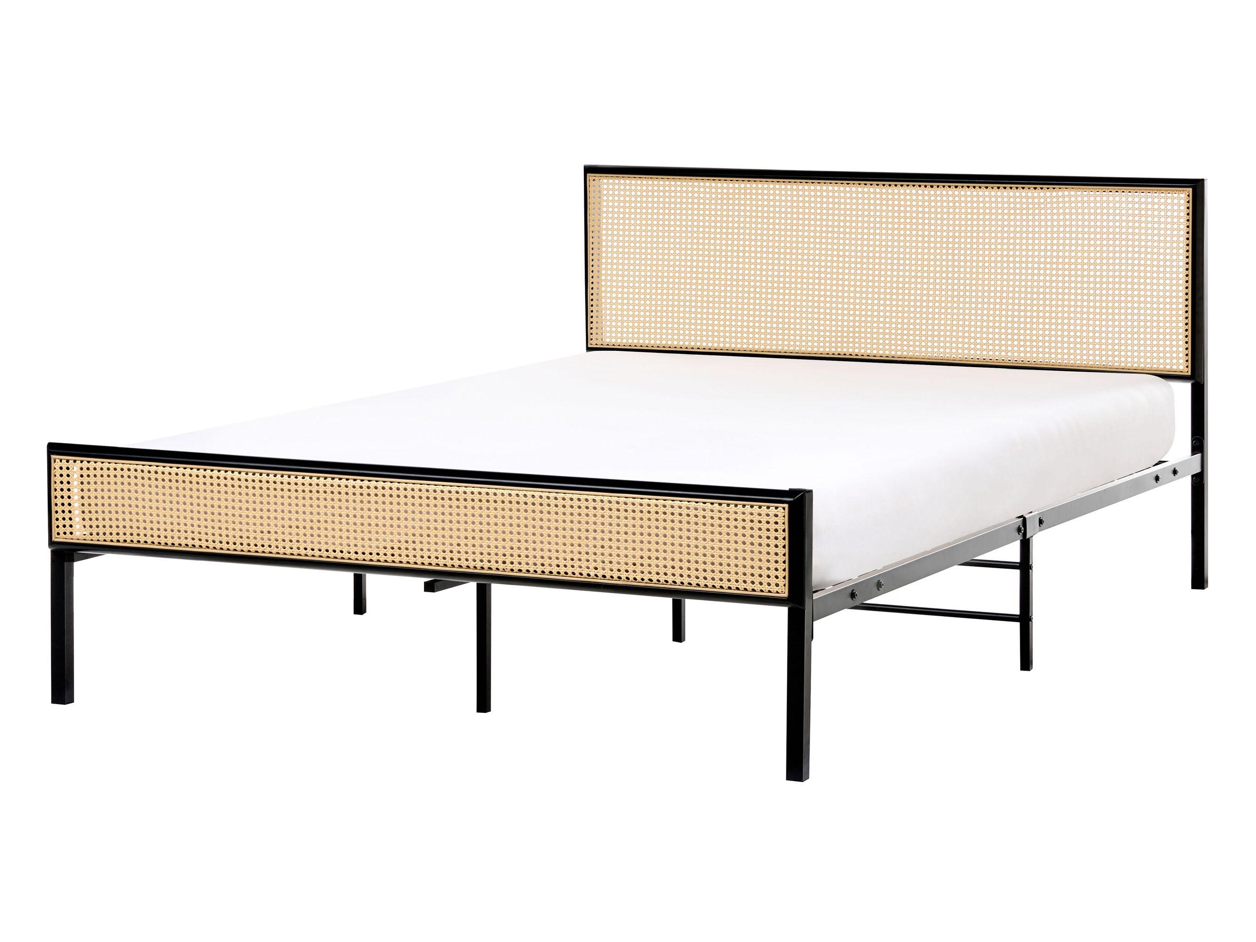 Cama ratán sintético avanton 140 x 200 cm negro