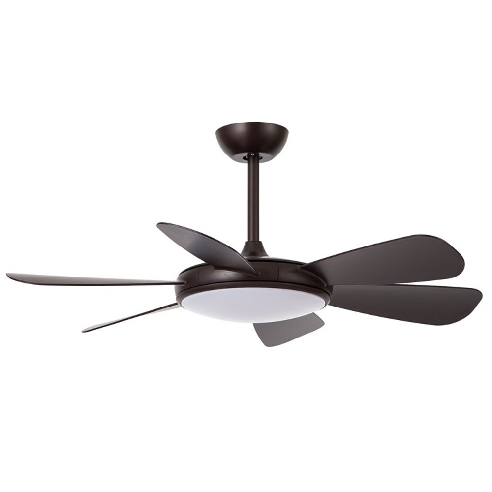 Ventilador de techo con luz LED silencioso clip negro con mando ø106