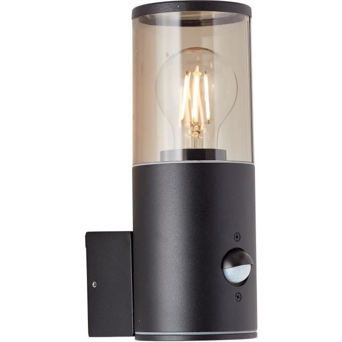 Aplique exterior sergioro con detector de movimiento - negro mate - E27 20w
