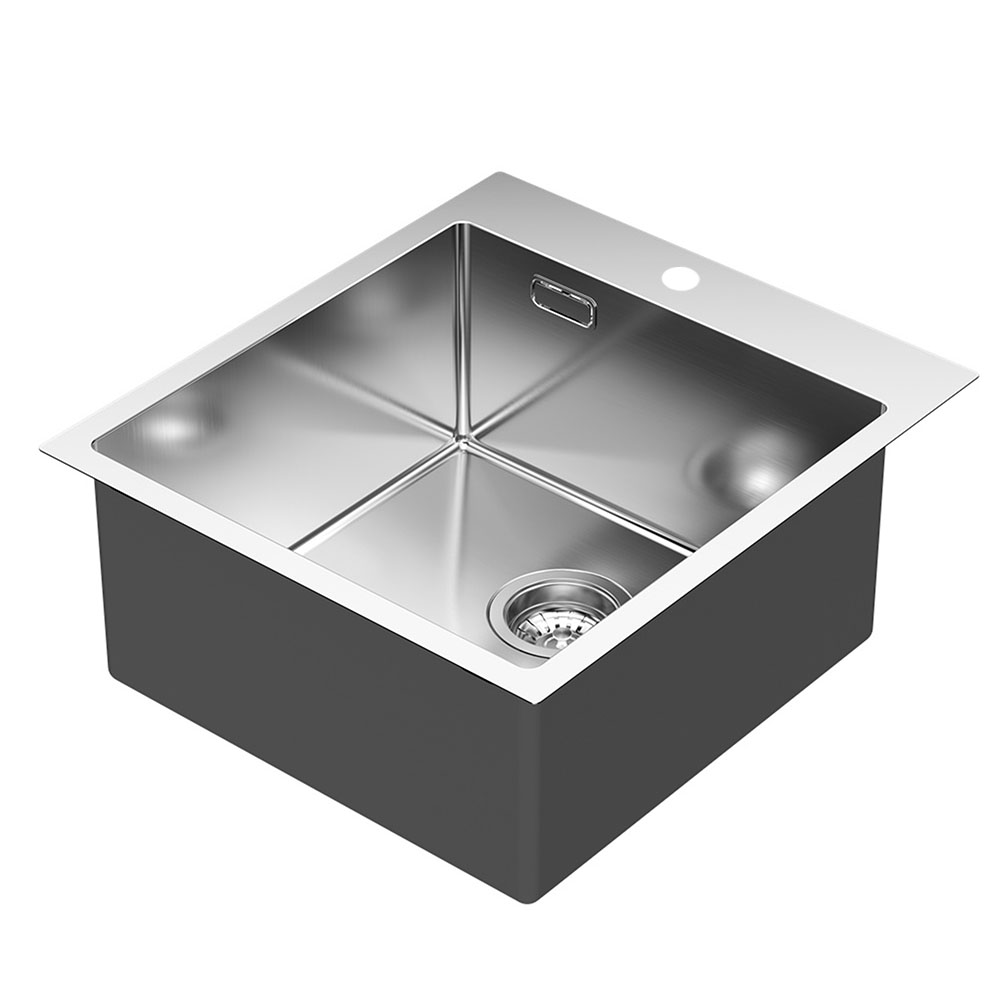 Kibath fregadero sol acabado cepillado fabricado en acero inoxidable