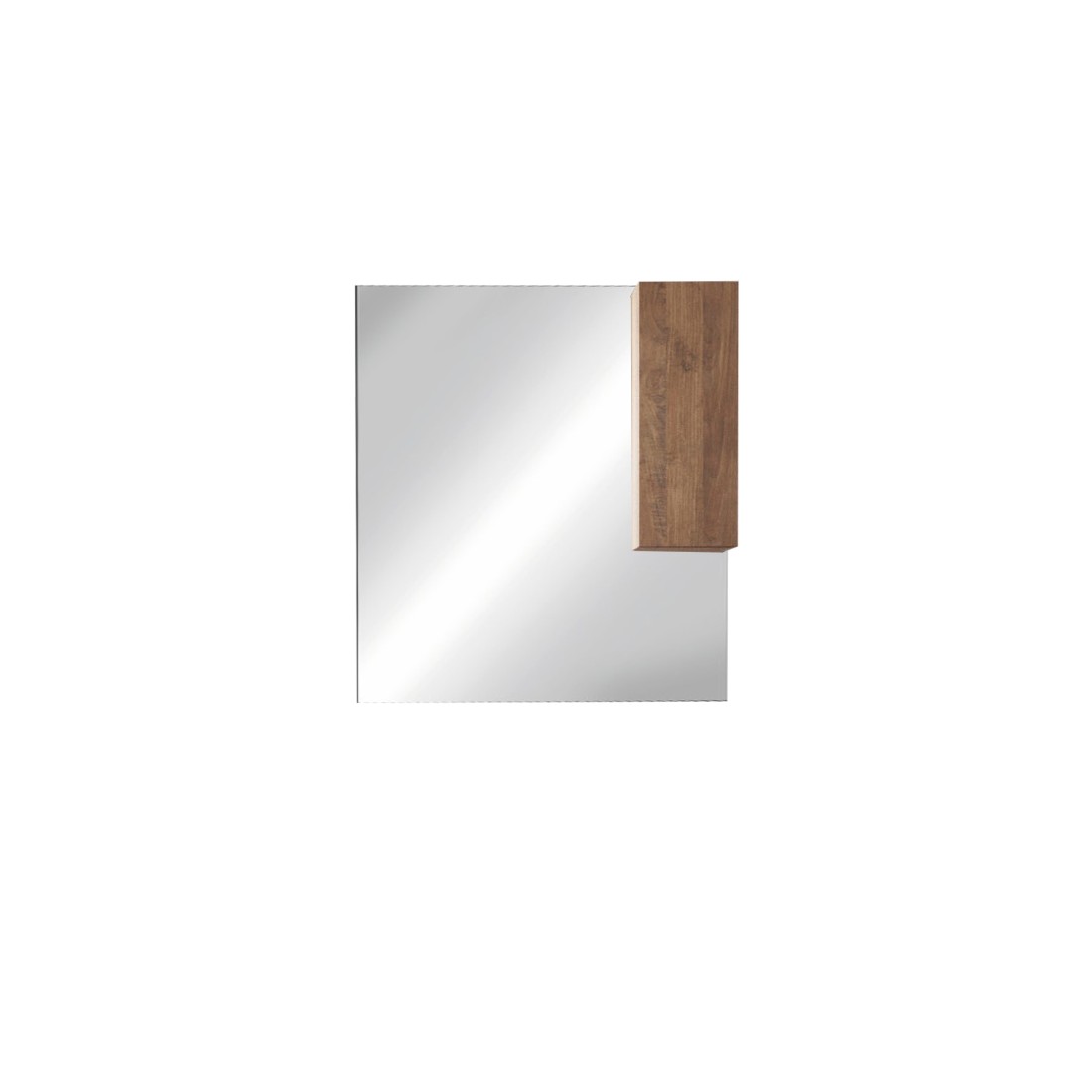 Espejo frassi – diseño de roble claro con almacenamiento – l120 x h110 x p1