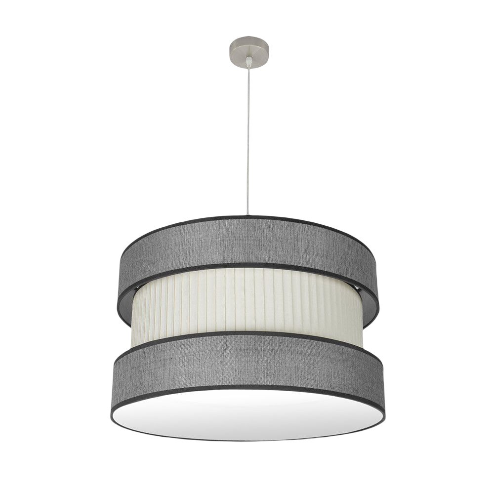 CoLGante home 3xE27 niquel/gris-beige regx60x60 cm