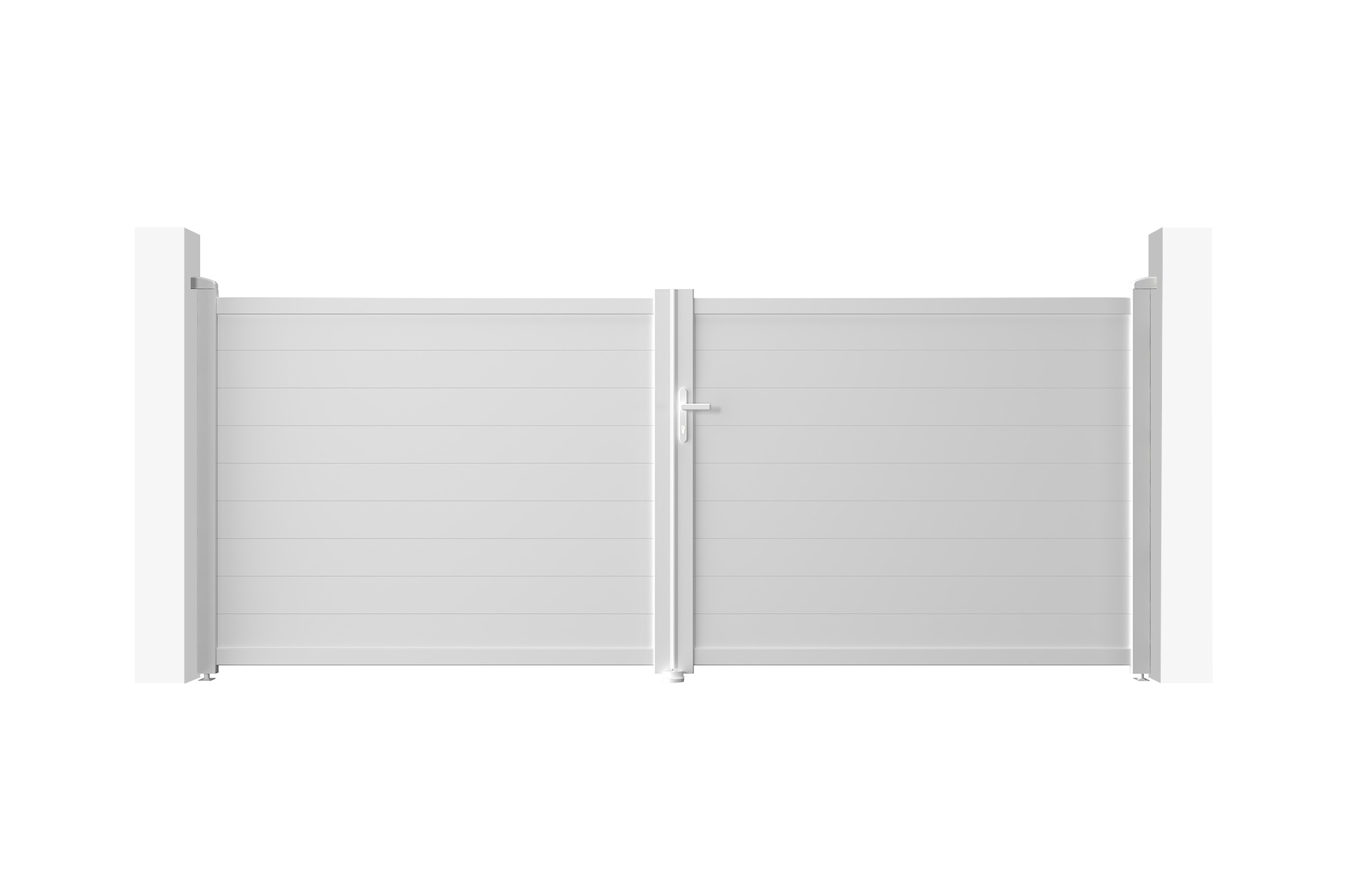 Puerta batiente automática eiger 4m h.160cm blanco + motor tanker b250