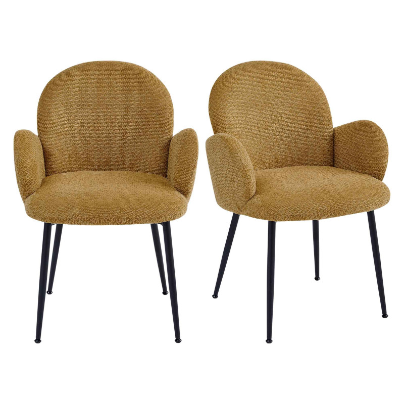 Alice-silla de tela ikon ocre (x2)