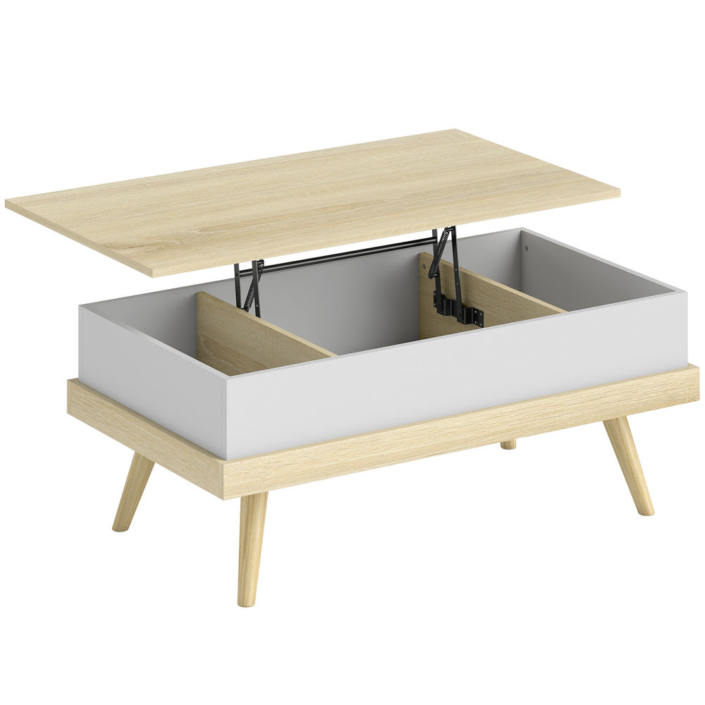Mesa de centro 100x79x54 cm color marrón Homcom, hogar - muebles de salón