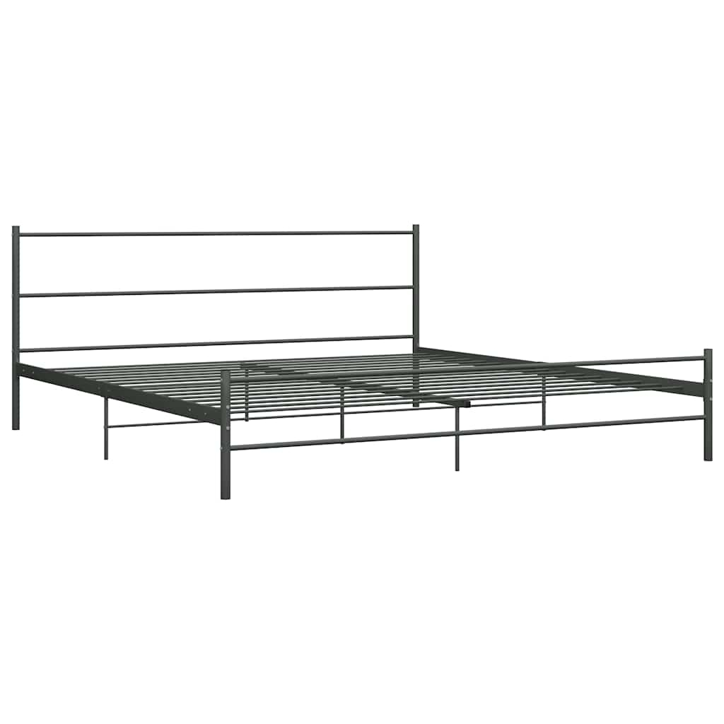 vidaXL estructura de cama sin colchón metal gris 180x200 cm