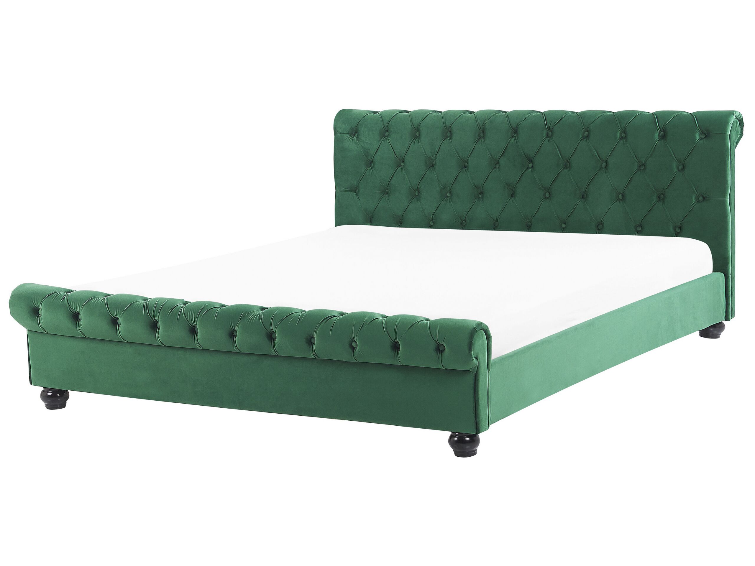 Cama de agua terciopelo avallon 160 x 200 cm verde esmeralda