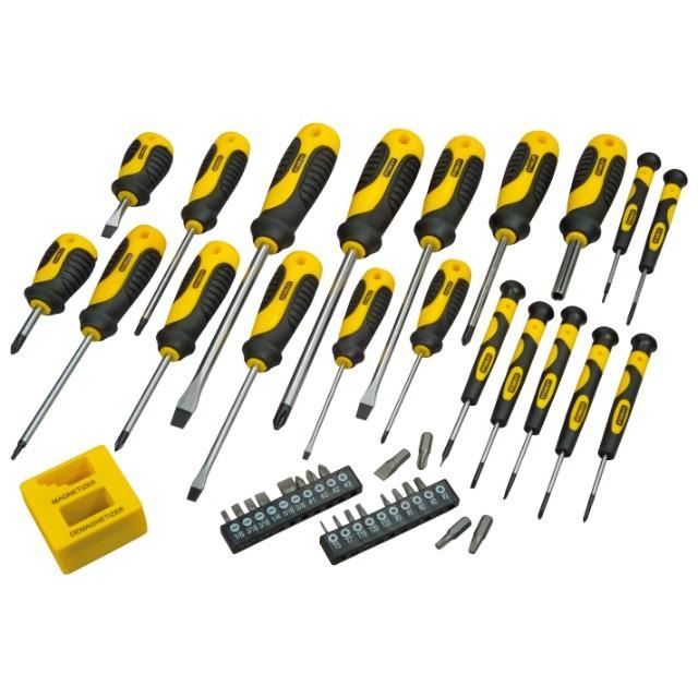 Caja de 20 destornilladores stanley stht0-62113 - phillips, robertson, torx