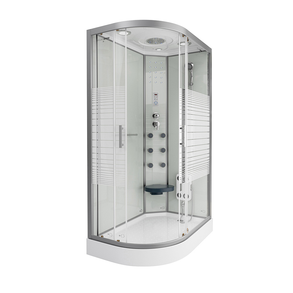 Home deluxe cabina de ducha white pearl 120 x 80 cm izquierda