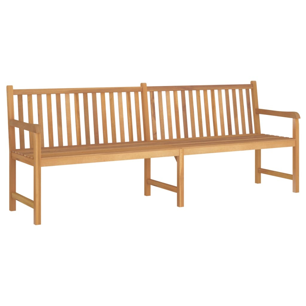 vidaXL banco de jardín de madera maciza de teca 228 cm