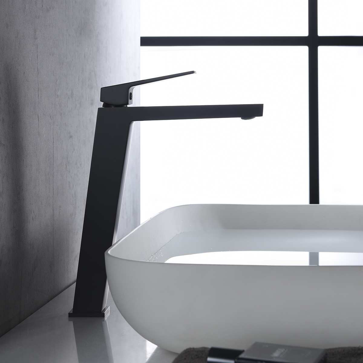 Grifo de lavabo alto art negro mate [ imex® ]