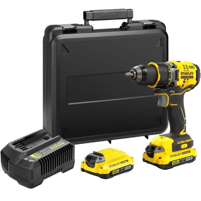 Taladro atornillador sin cable - 18v - stanley fatmax v20 - sfmcd720d2k-qw