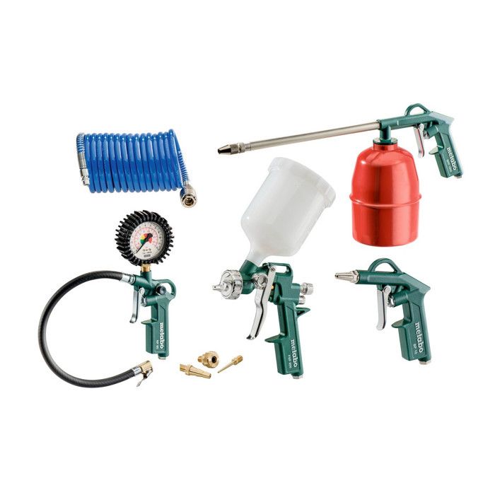 Conjunto de herramientas neumáticas metabo lpz 7 para compresor de aire