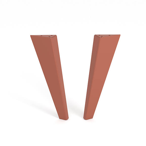 Pata para mueble rei 995 | 90x40x300 mm | terracota | 2 uds. | acero