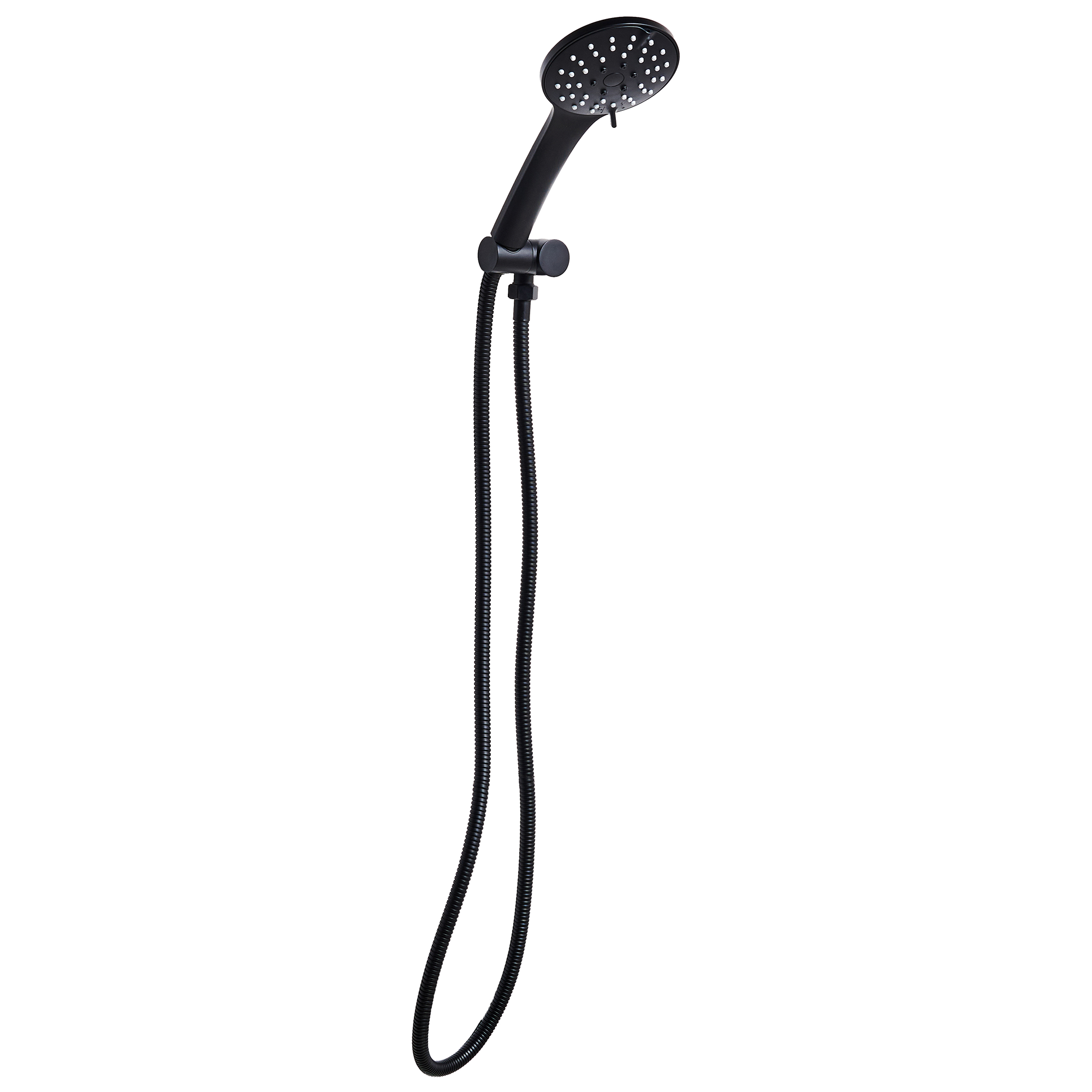 Conjunto de alcachofa y manguera churun 4 funciones negro