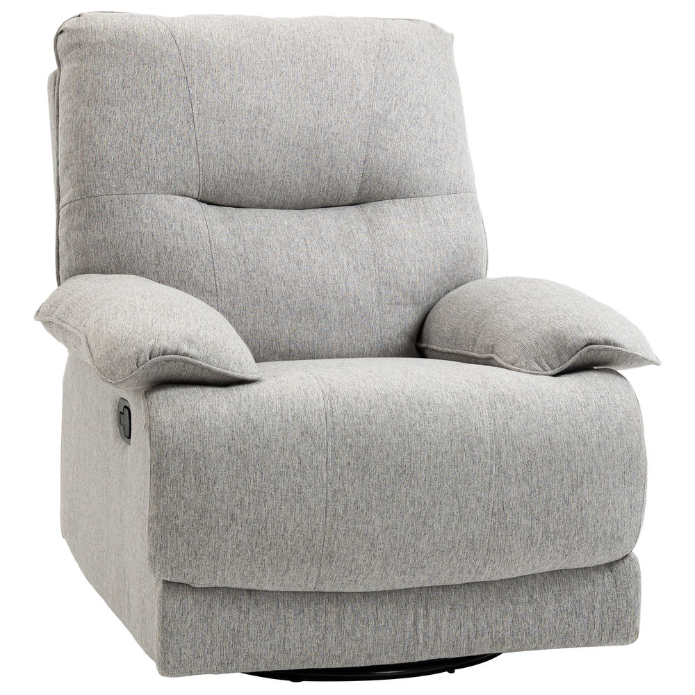 Sillón reclinable poliéster, espuma, tablero multicapa color gris