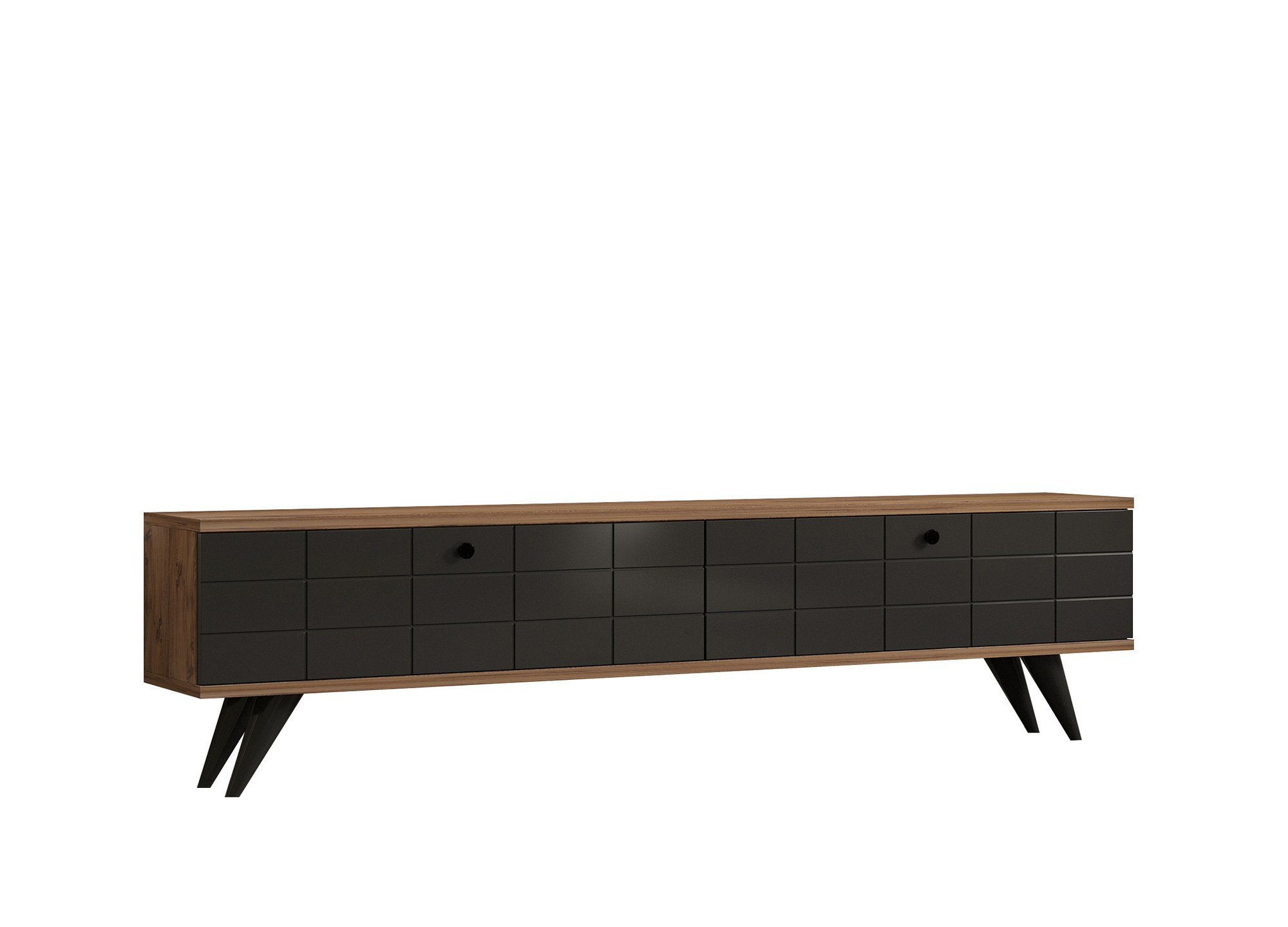Mueble para la tele de madera <<alberi>> - 160 x 25 x 35 cm - gris antracit