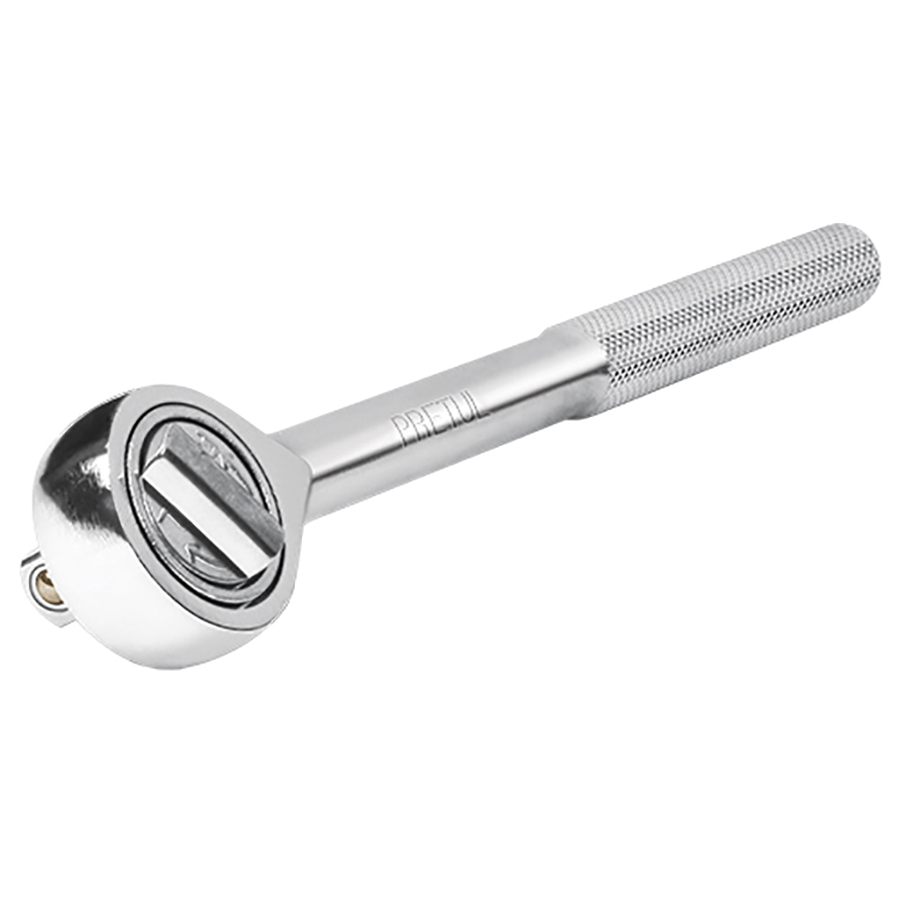 Llave carraca cabeza redonda, cuadro 3/8