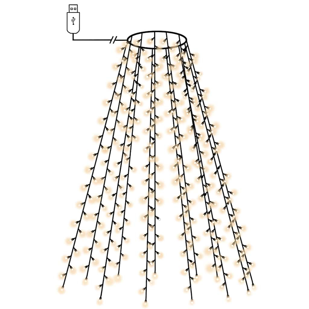vidaXL red de luces de árbol de navidad con 180 LEDs 180 cm