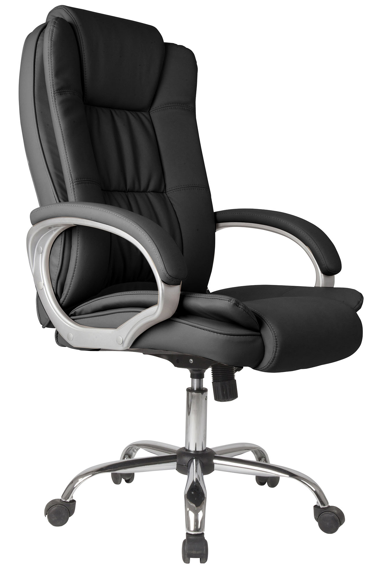 Sillón de oficina karen elevable y reclinable, piel sintética, color negro