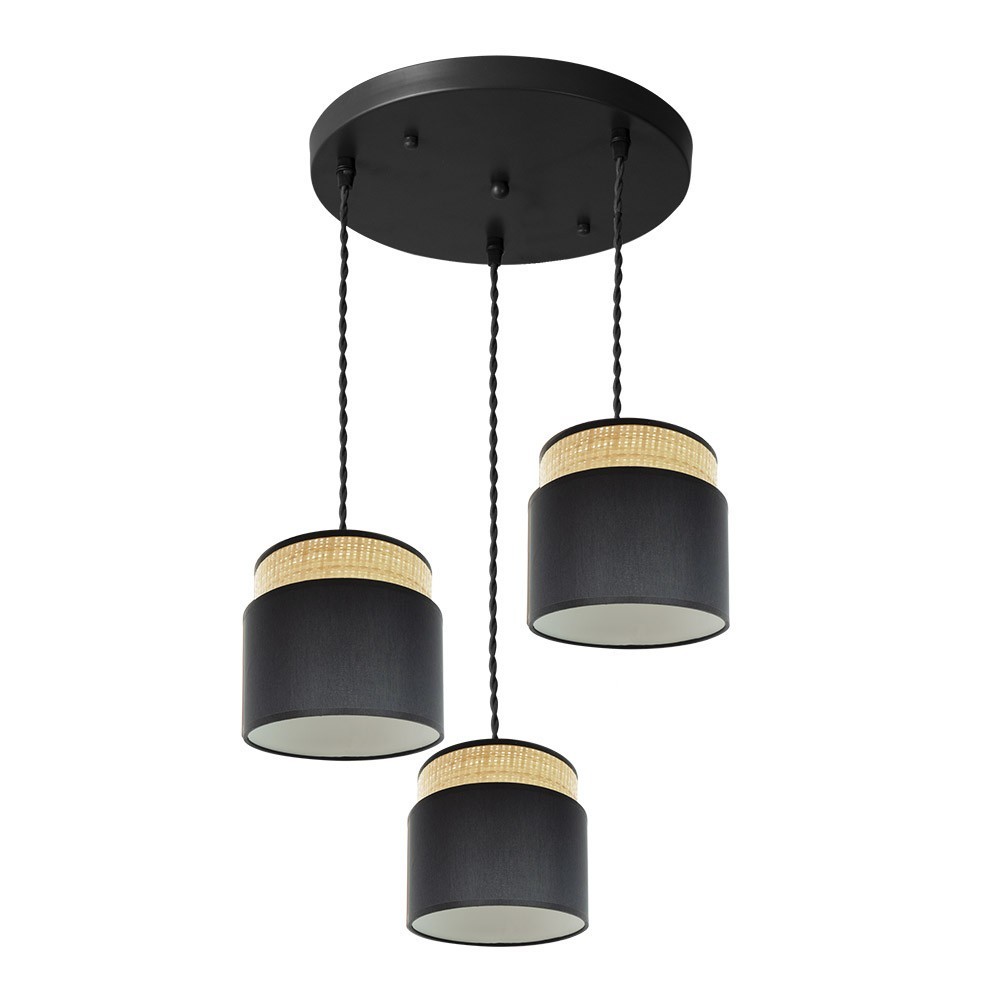 Kandy chandelier 3xe27 black
