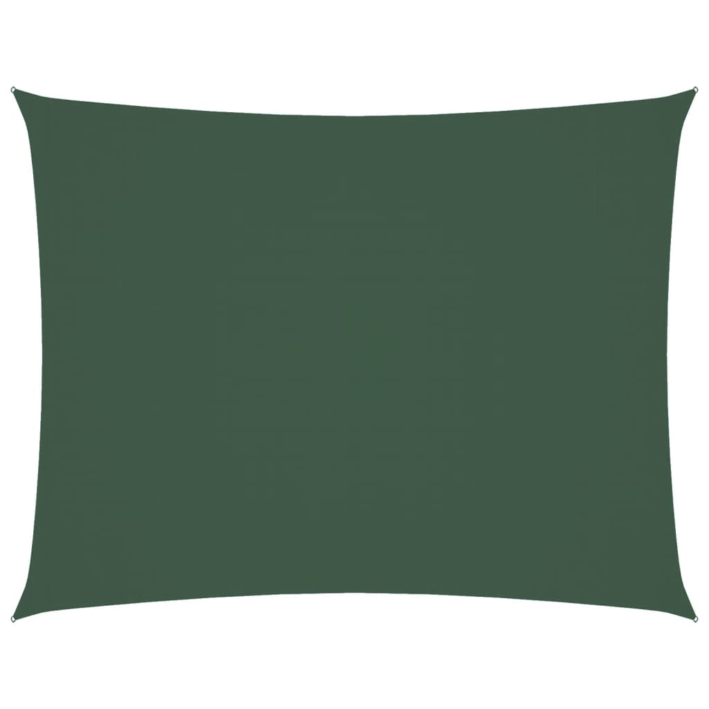 vidaXL toldo de vela rectangular tela oxford verde oscuro 4x5 m