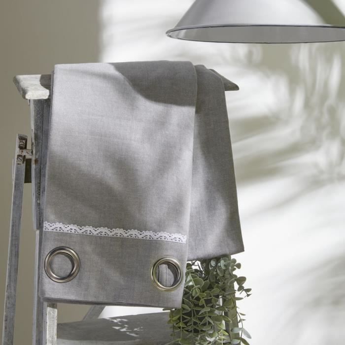 Cortina - hoy - encanto - chambray capucine - 140 x 240 cm