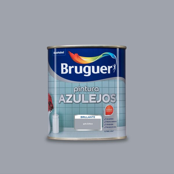 Pintura bruguer esmalte azulejos brillante gris ártico 750ml
