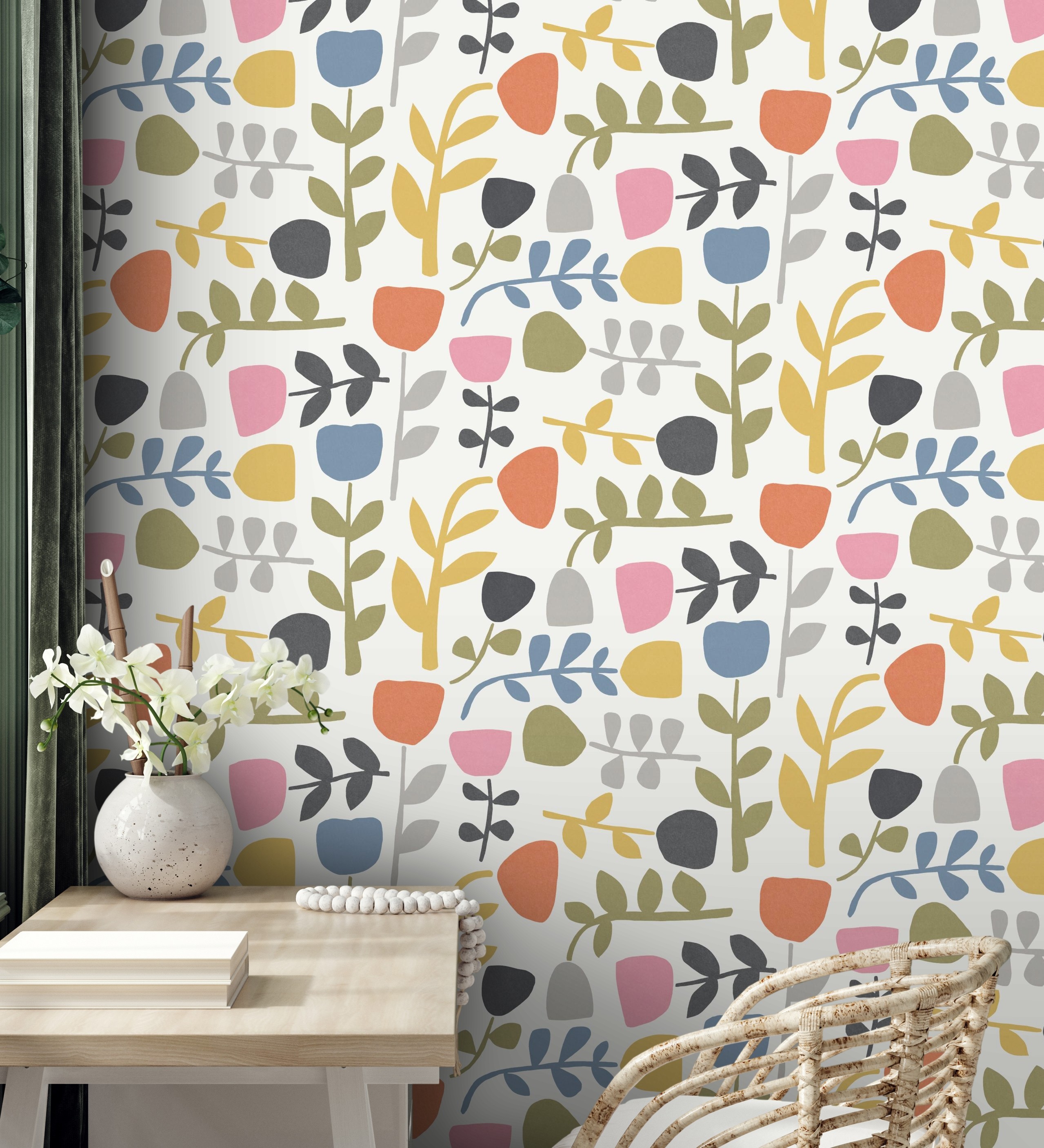 Papel pintado gaulan flores diseño 5.23m²