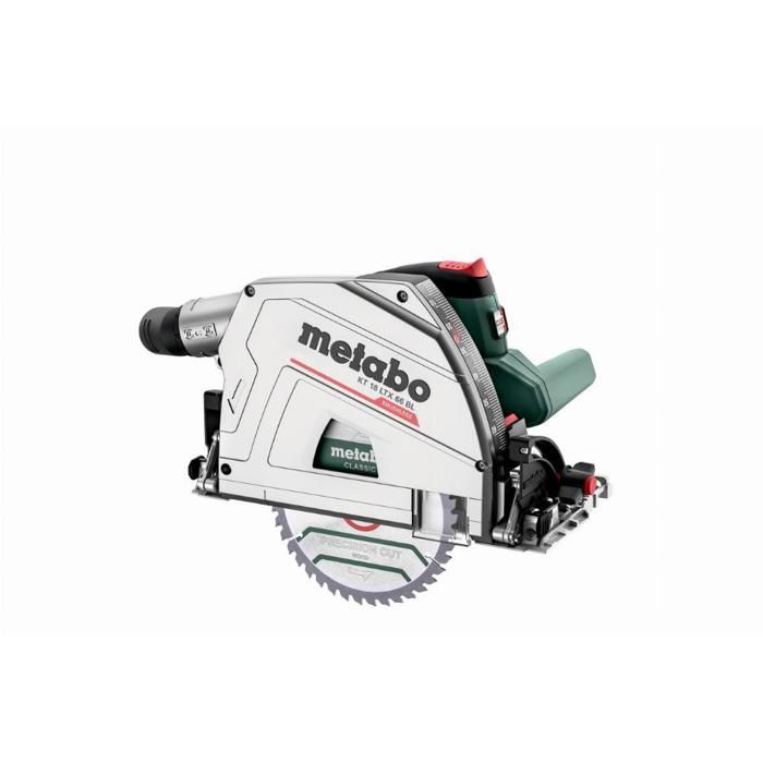 Sierra circular de inmersión de batería metabo kt 18 ltx 66 bl (601866810)