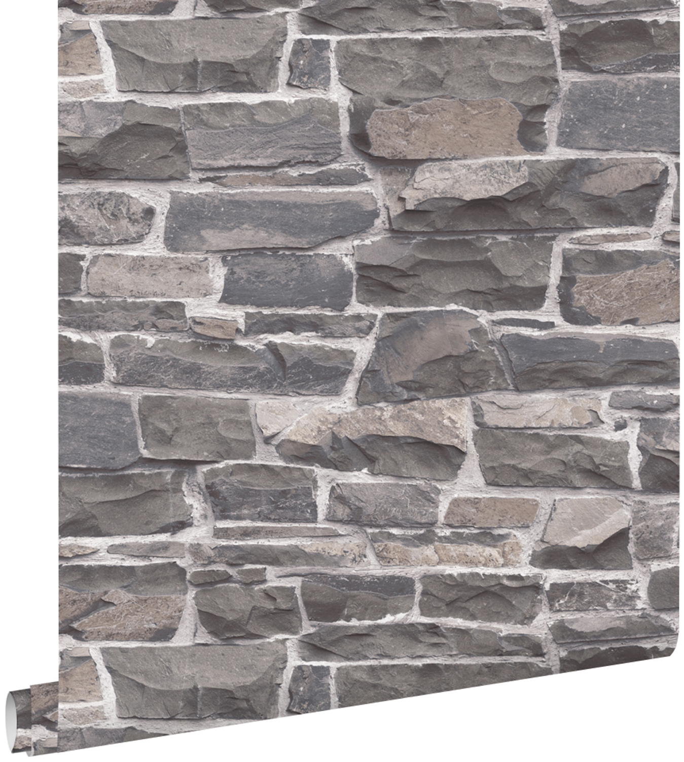 Estahome papel pintado pared de ladrillos azul y gris 53 cm x 10.05 m