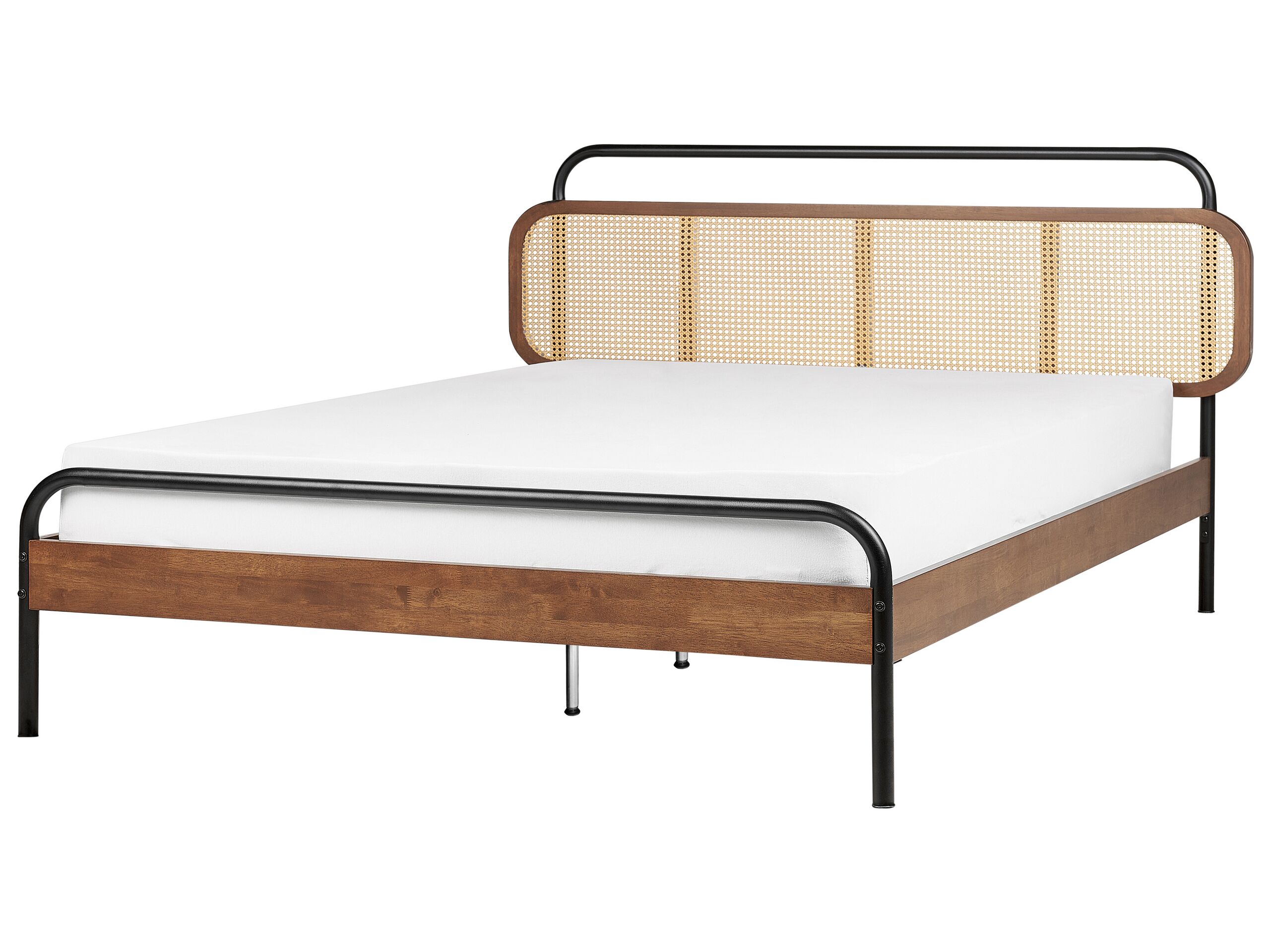 Cama ratán boussicourt 180 x 200 cm marrón oscuro